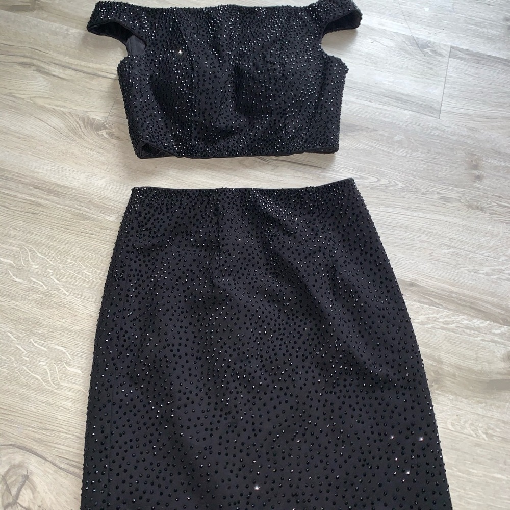 #50701 Sherri Hill Black Dress Black Size 2 - Picture 14 of 15